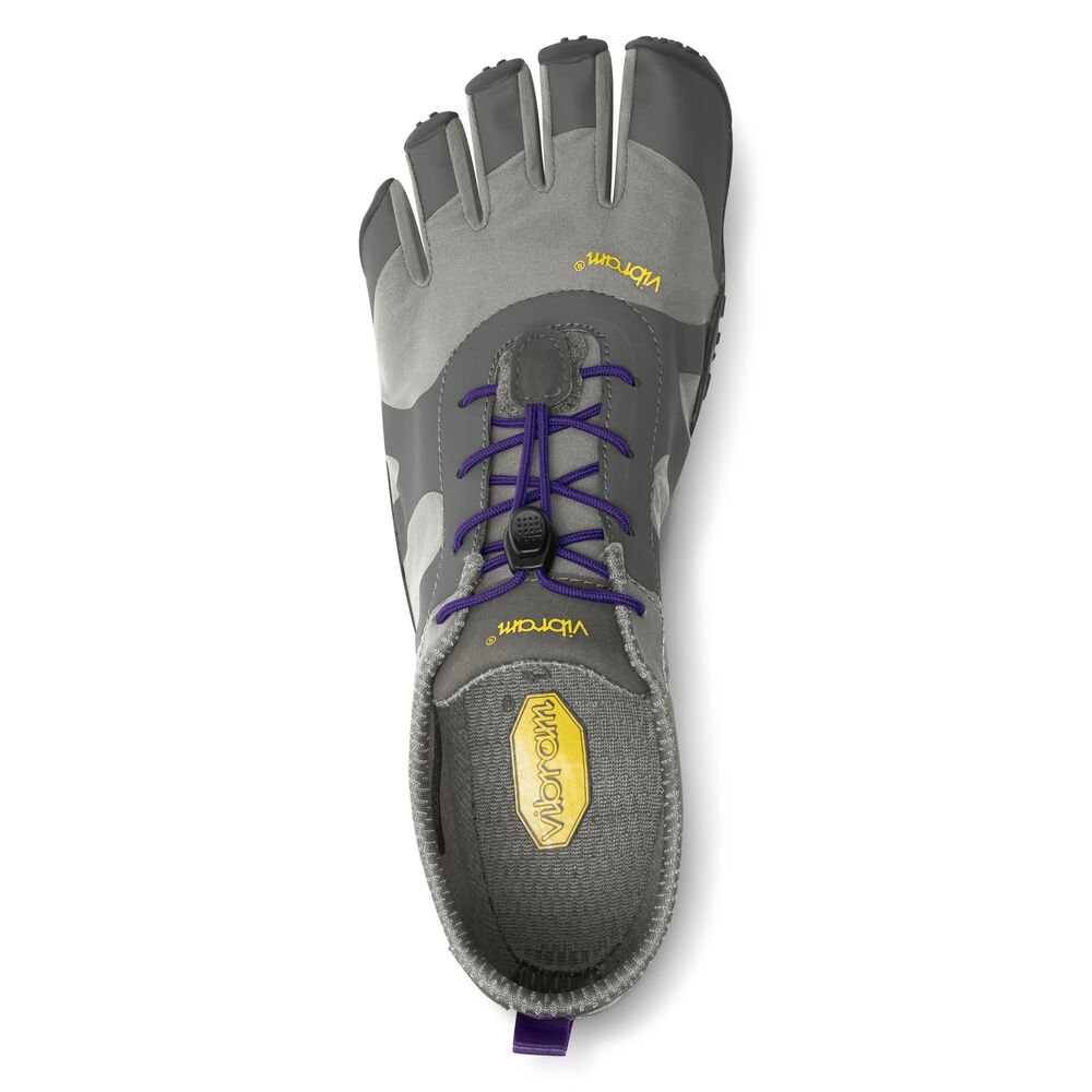 Zapatos De Trail Mujer Grises/Morados - FiveFingers V-Alpha - RVADSI-705